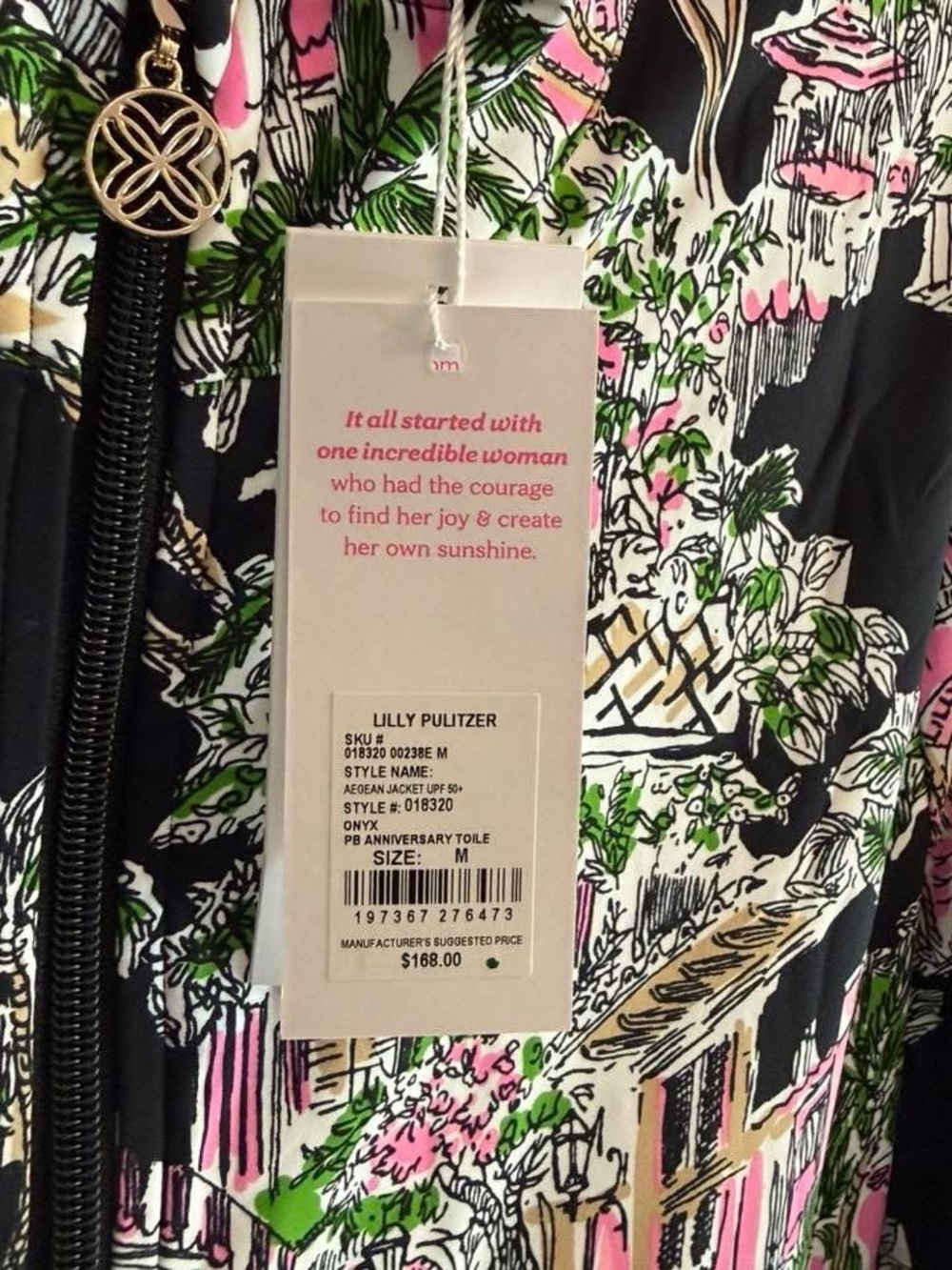 Lilly Pulitzer NWT Luxletic Aegean Jacket size Med - Picture 2 of 2